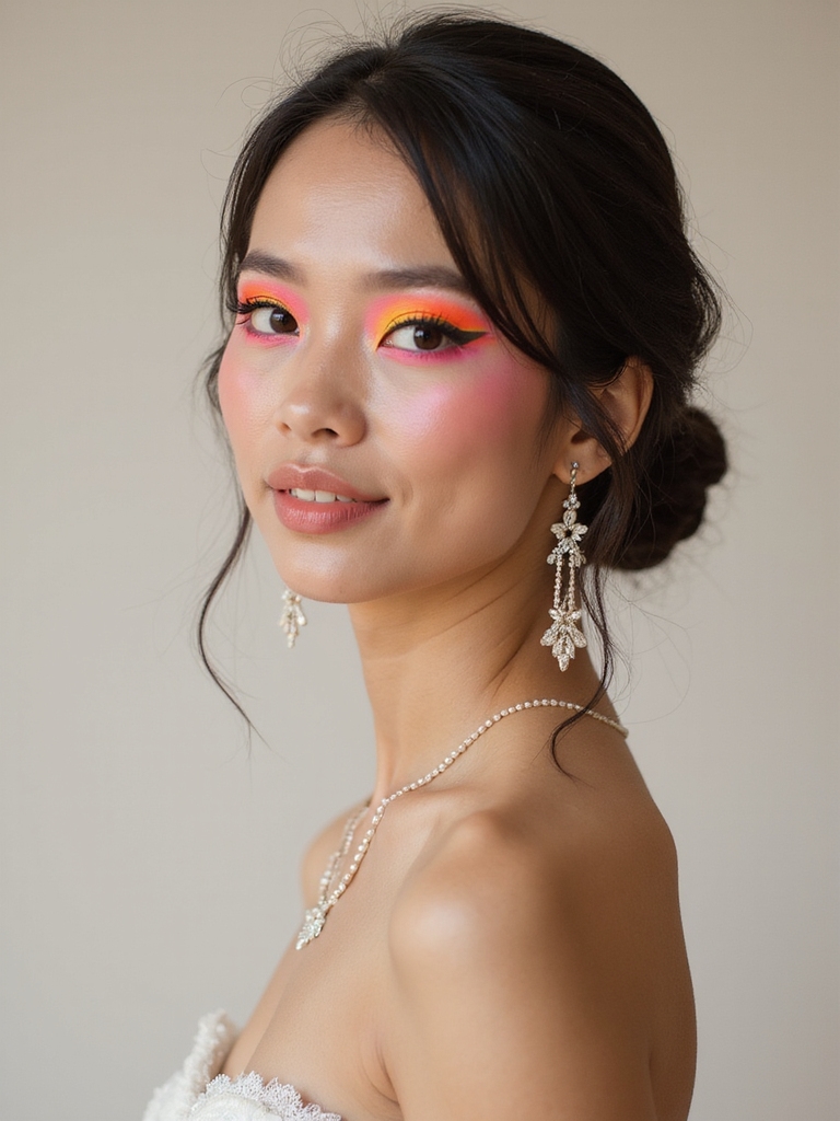vibrant neon wedding accents