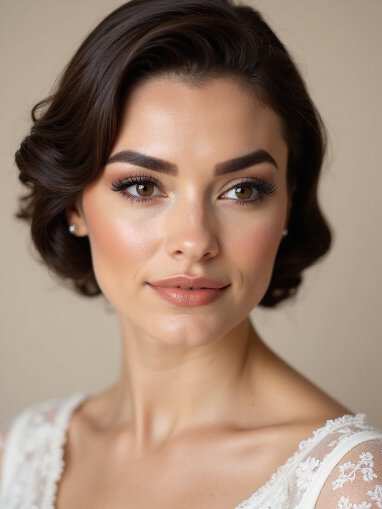 vintage bridal sculpted brows