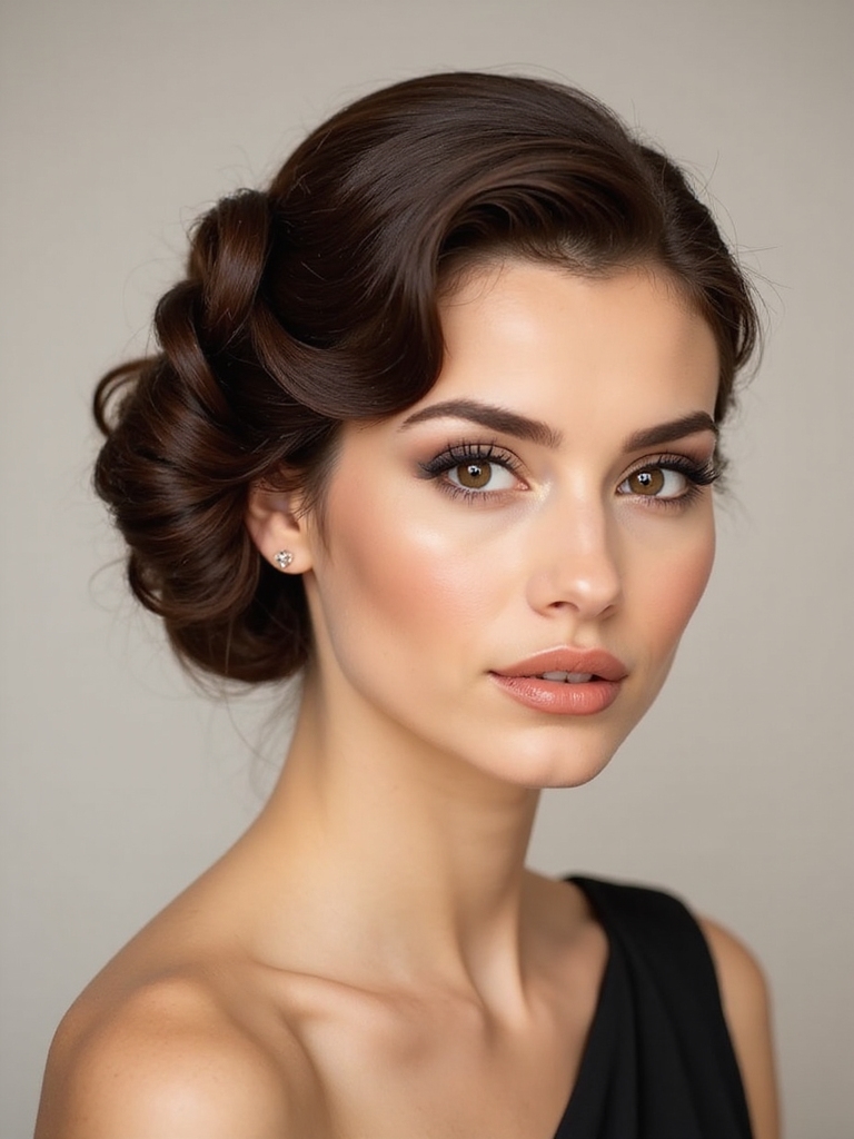 vintage chignon with elegance