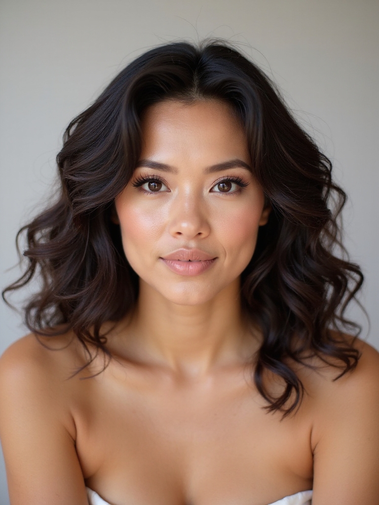 voluminous curly half up elegance