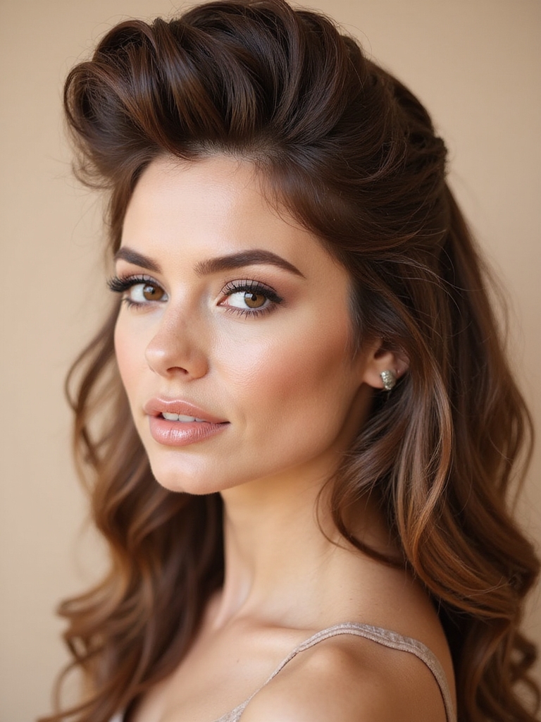 voluminous half up hairstyle tutorial