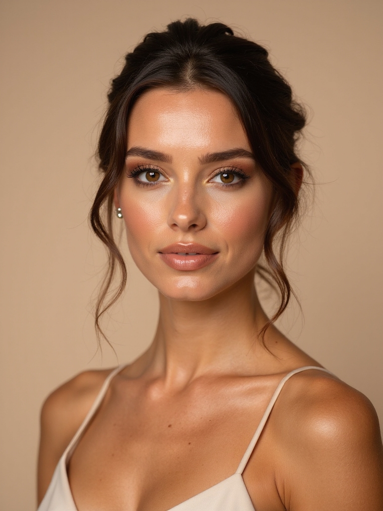warm bronze bridesmaid glamour