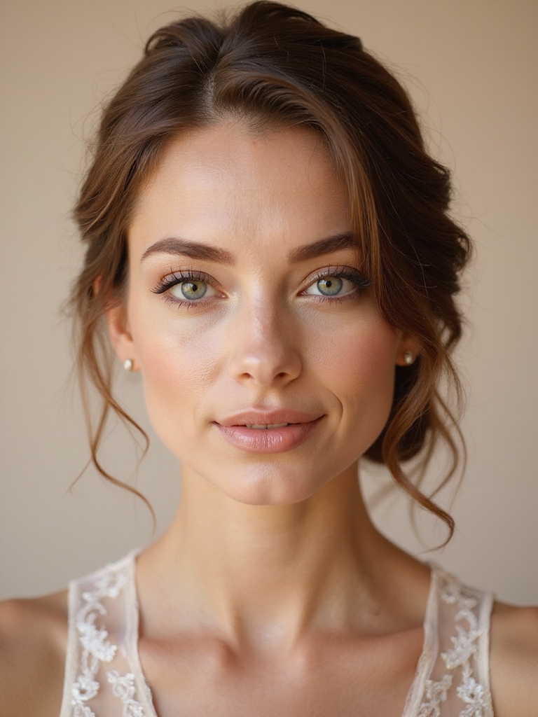 warm bronze enhances blue eyes