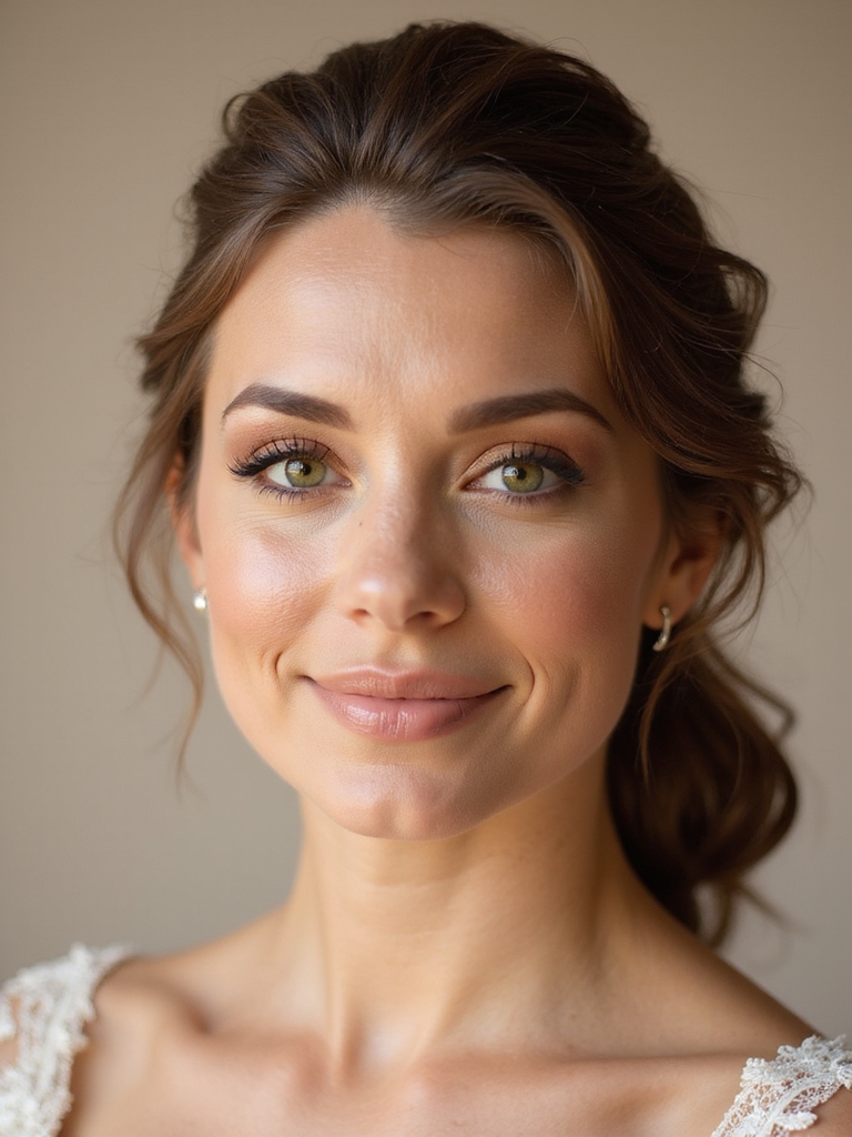 warm bronze enhances green eyes