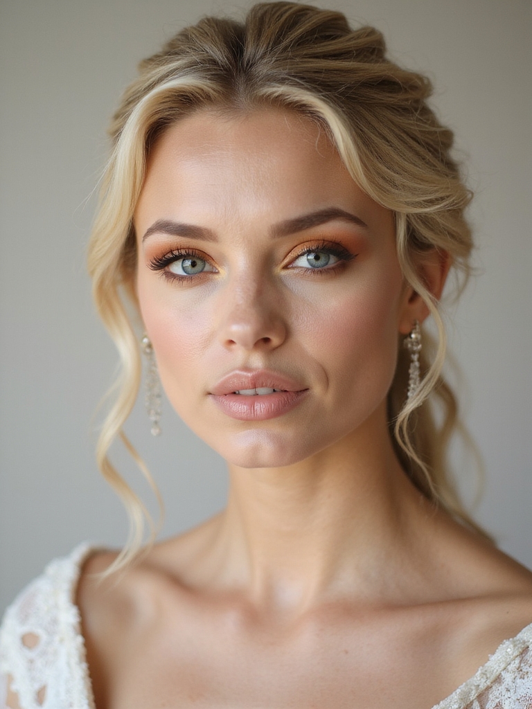 warm bronze for blonde brides