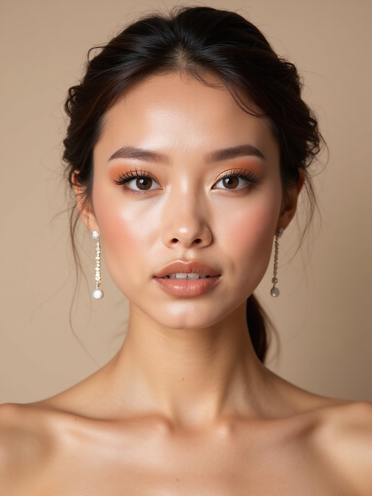 warm earth tones bridal makeup