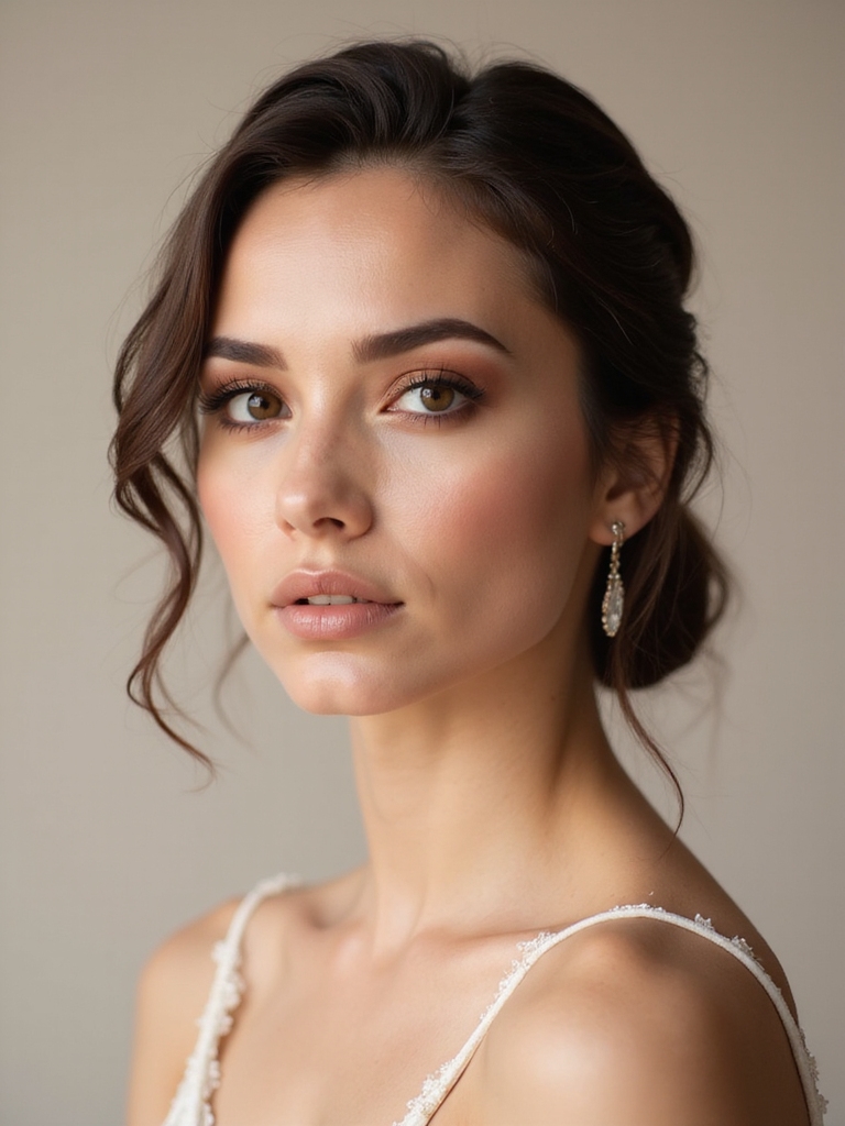 warm neutral bridal eyeshadow