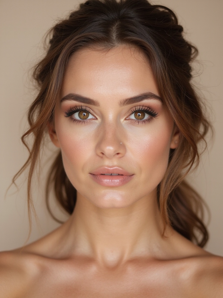 warm neutral bridal glow