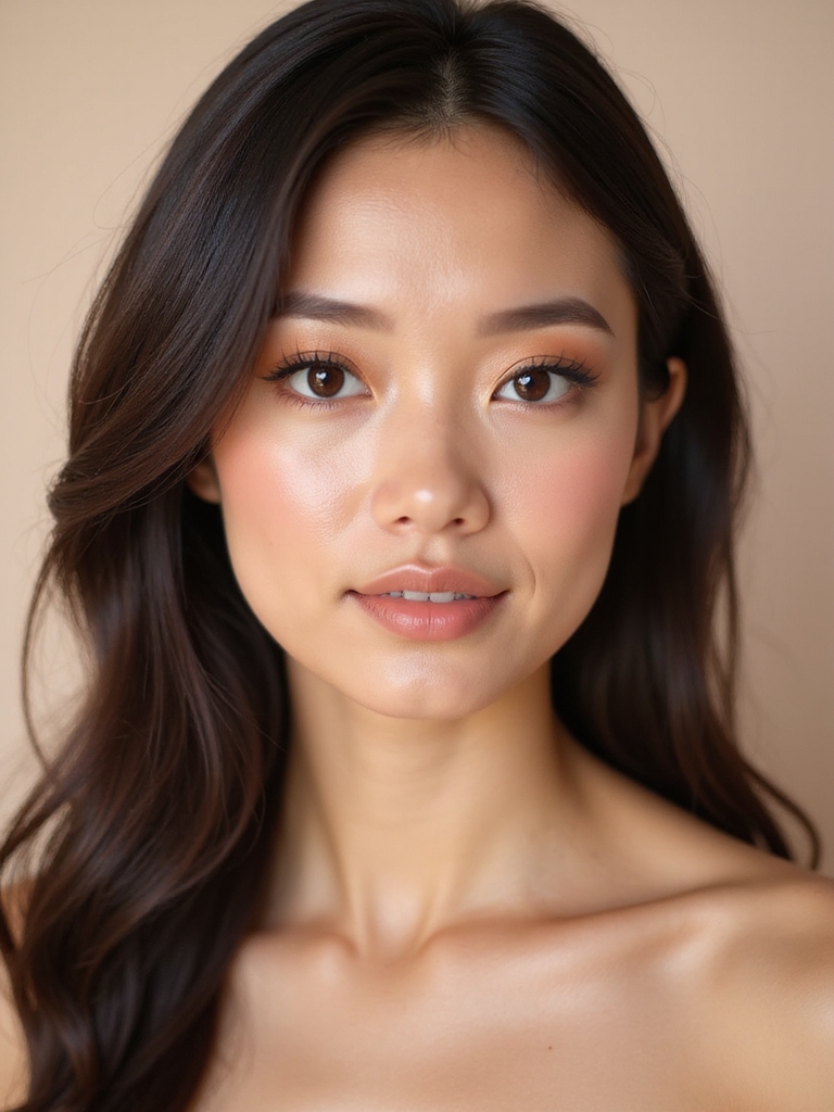warm neutrals enhance brown eyes