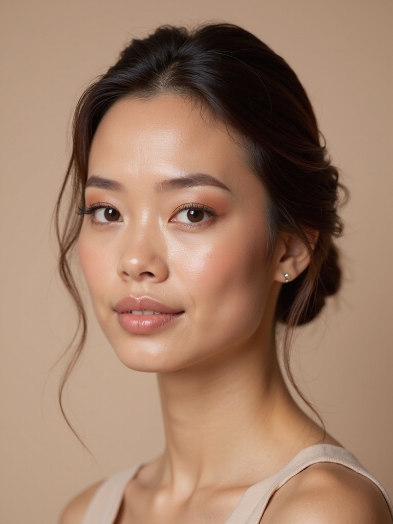 warm neutrals enhance brown eyes