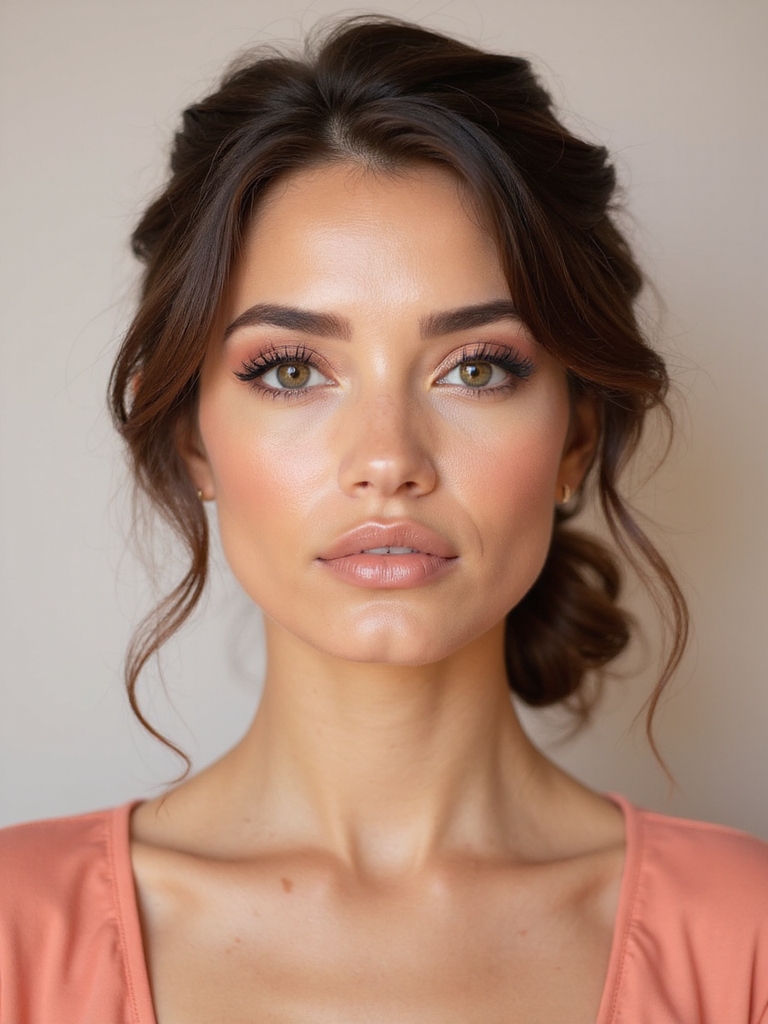 warm peach coral glow