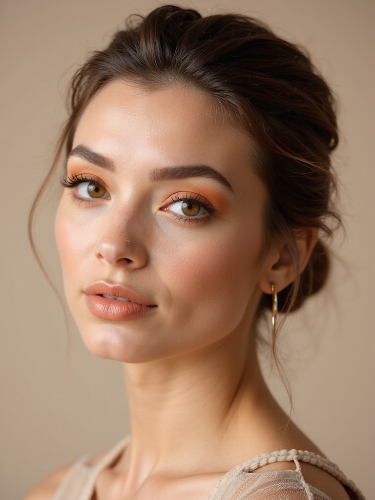 warm toned bridesmaid eye makeup