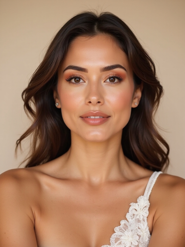 warm toned radiant bridal makeup