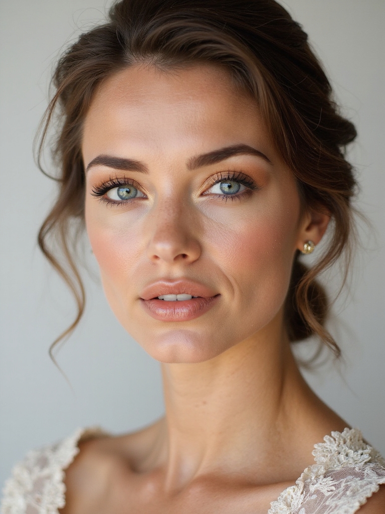 warm tones enhance blue eyes