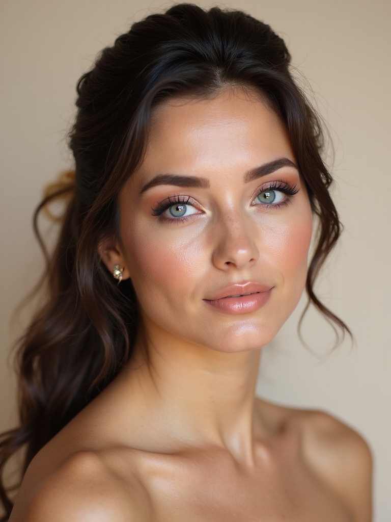 warm tones enhance blue eyes