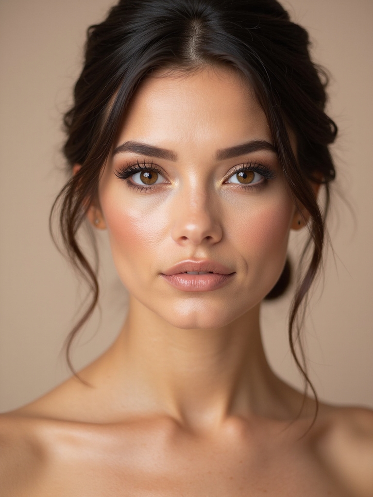 warm tones enhance brown eyes
