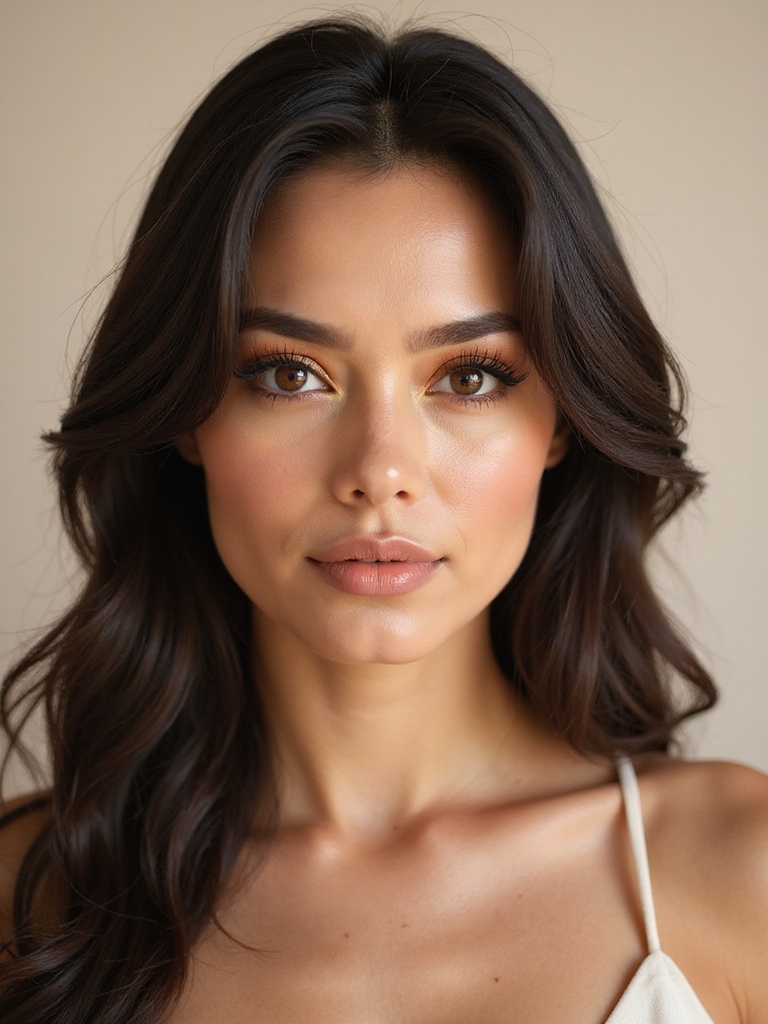 warm tones enhance brown eyes
