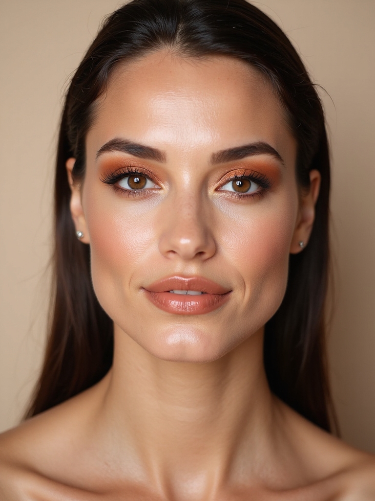 warm tones enhance brown eyes