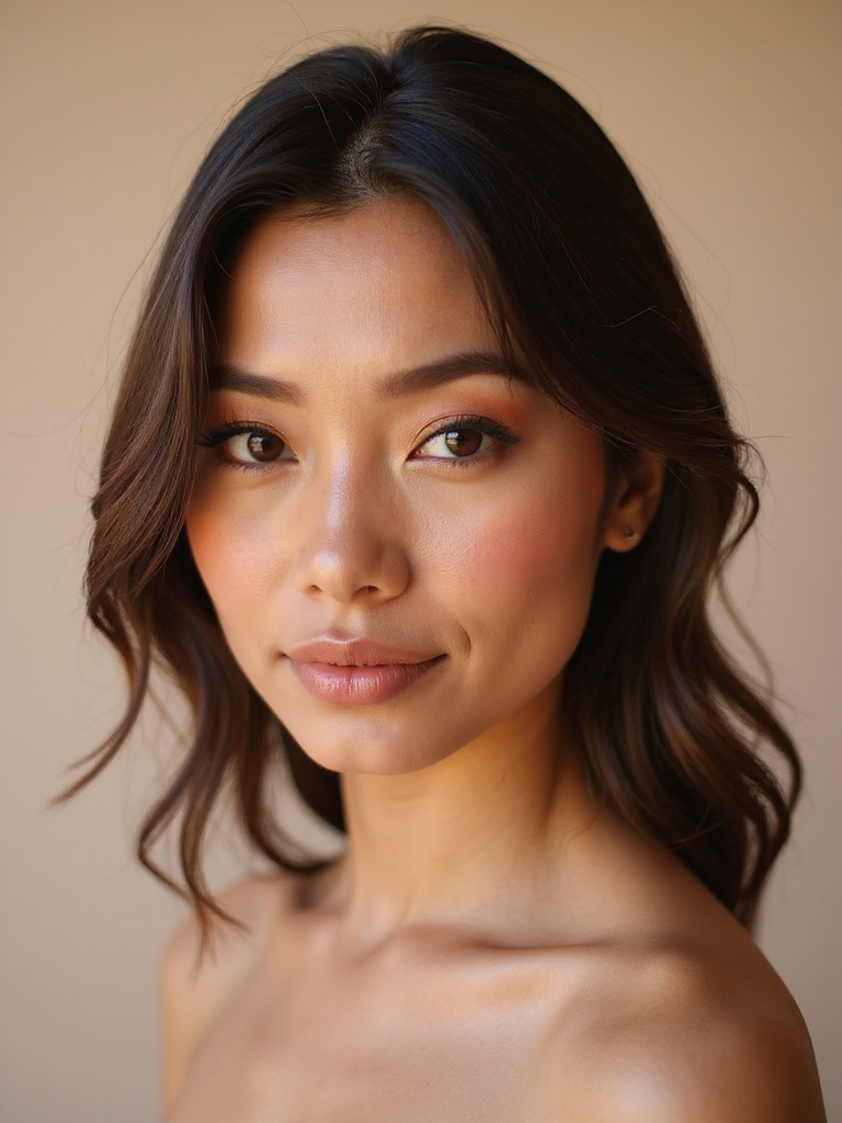 warm tones enhance brown eyes