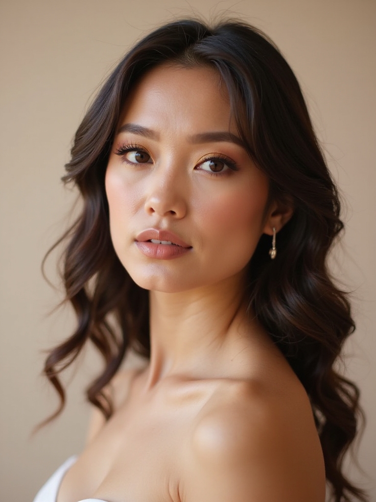 warm tones enhance brown eyes