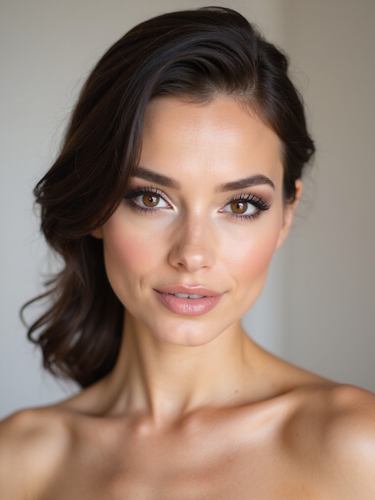 warm tones enhance brown eyes