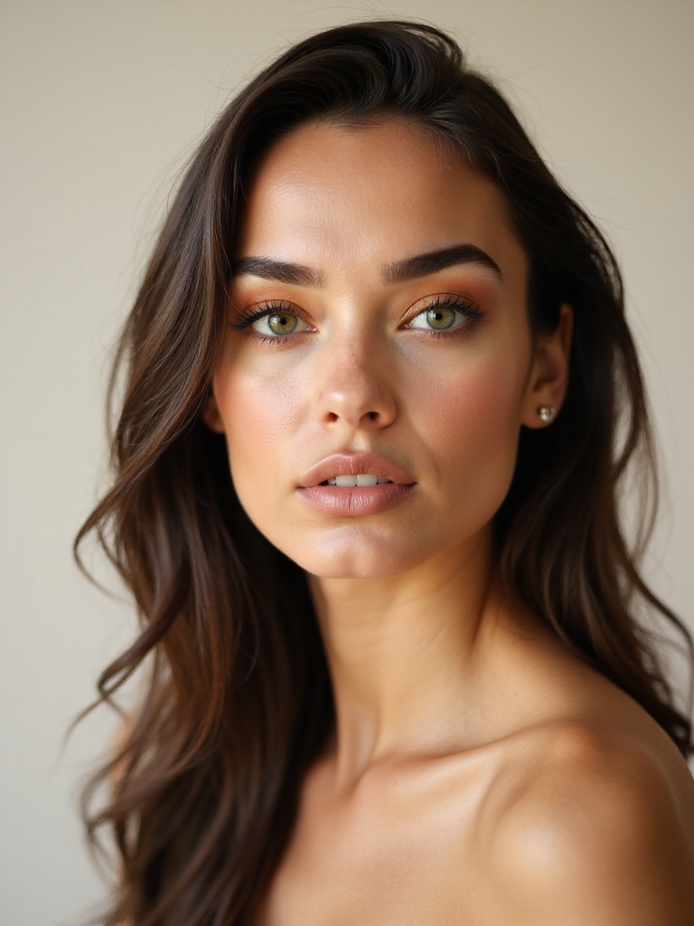 warm tones enhance green eyes