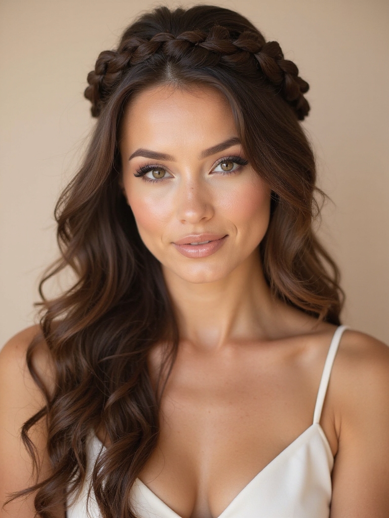 waterfall braid wedding hairstyle