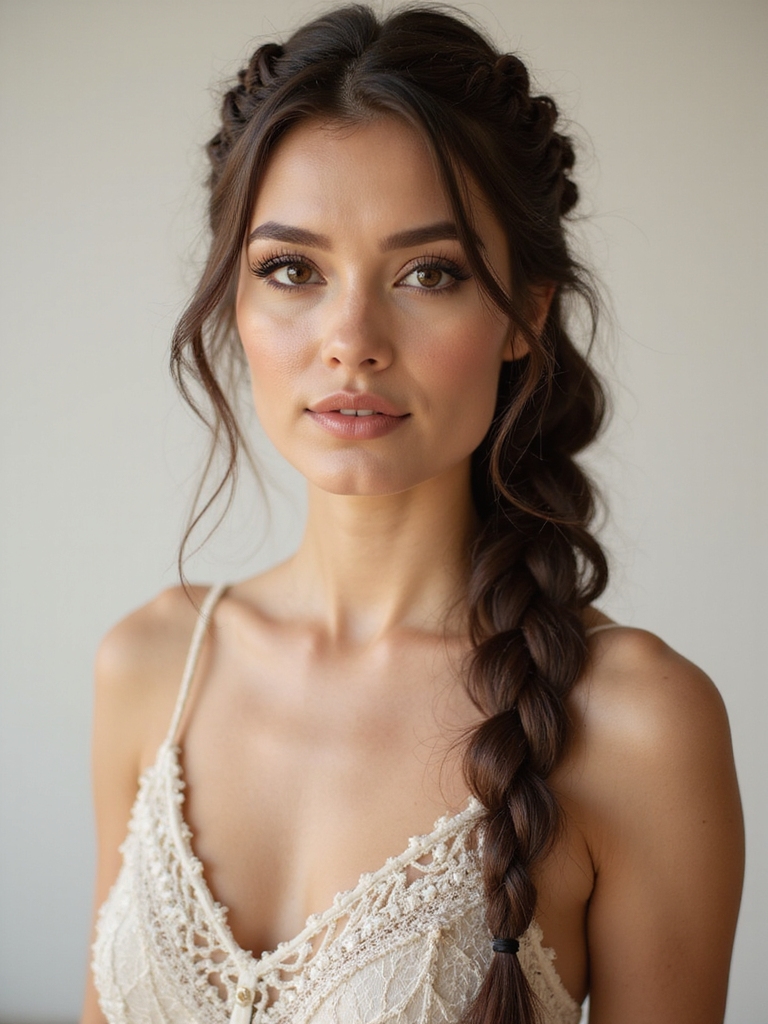 whimsical garden wedding hairstyle
