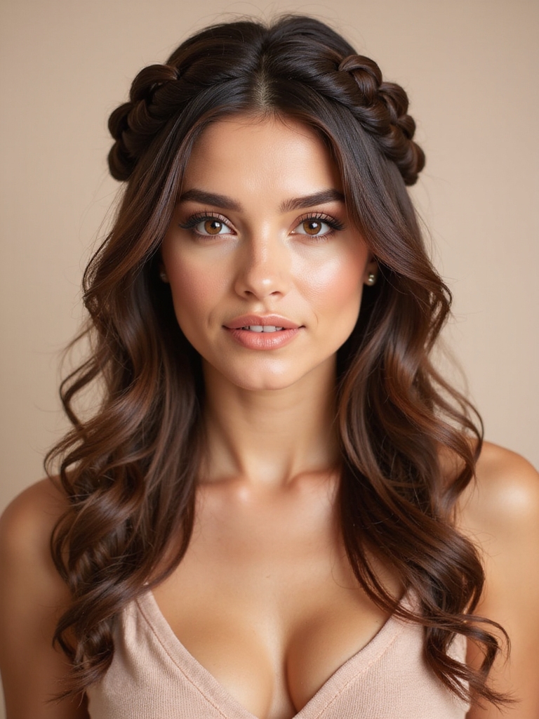whimsical half up braid