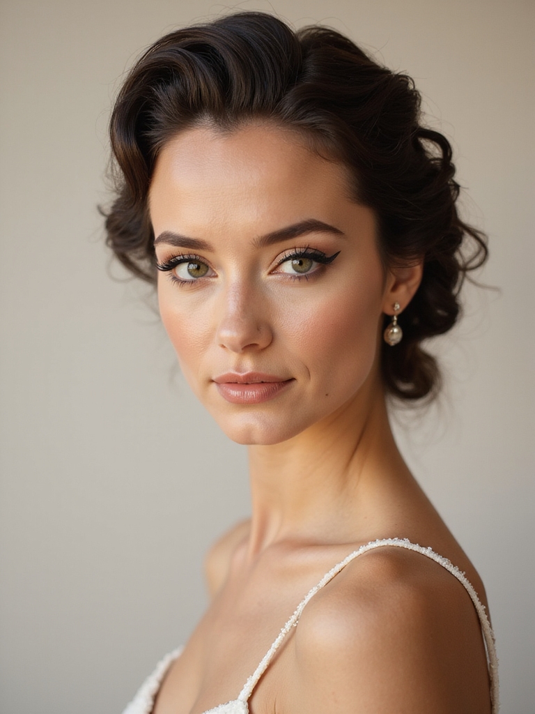 winged eyeliner vintage glamour